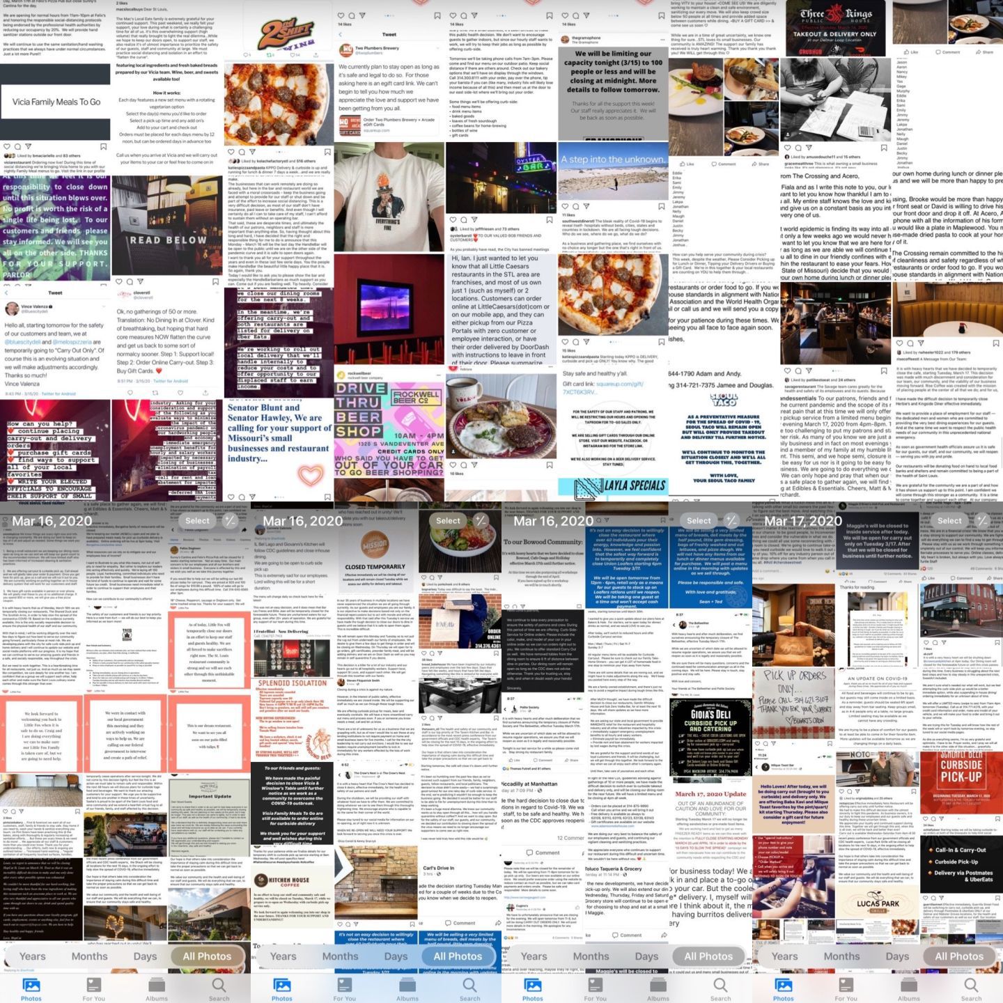 restaurant news collage
